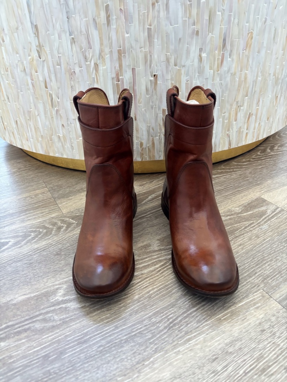 Frye Redwood Leather Paige Short Riding Boot - Picture 2 of 8